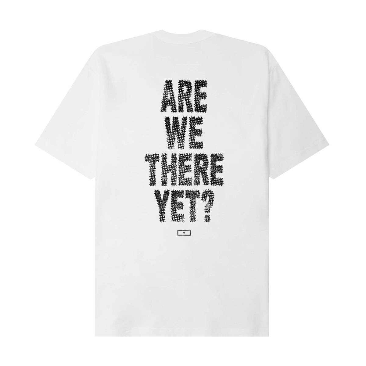 "ARE WE THERE YET?" TEE IN WHITE