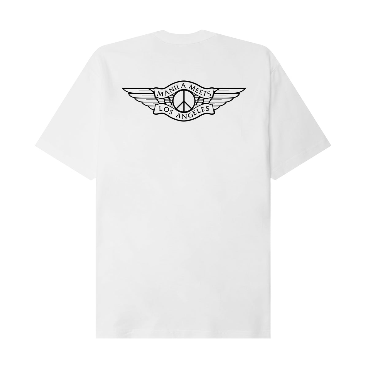 "PEACE TREATY" TEE IN WHITE
