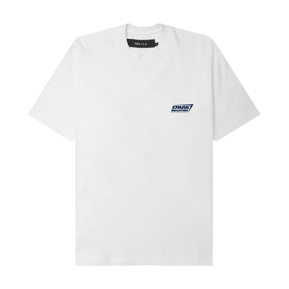"SPARK INDUSTRIES" TEE IN WHITE