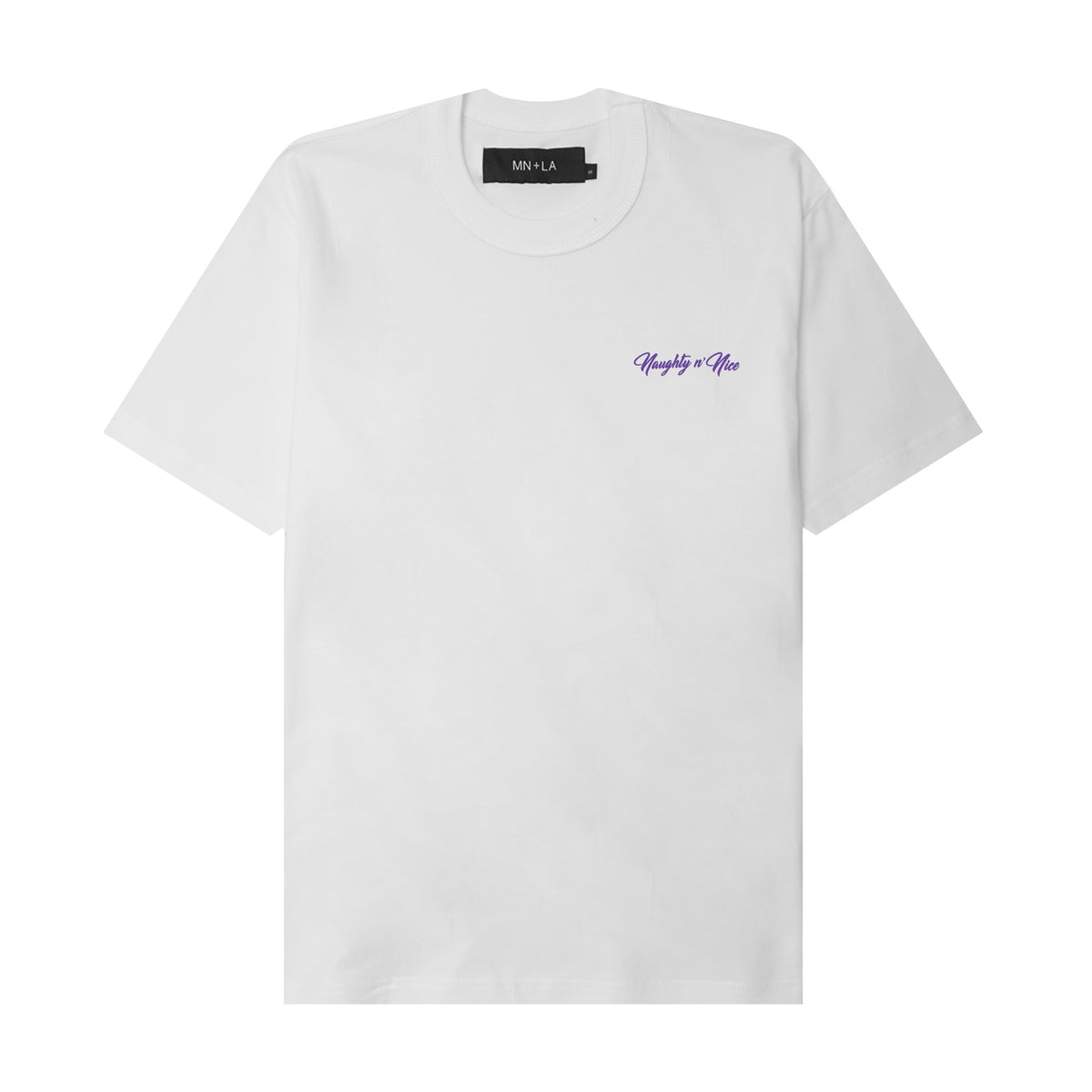 NAUGHTY N' NICE "HAPPY HOUR" TEE IN WHITE