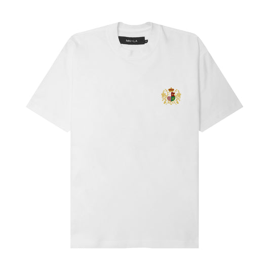 MN+LA "CREST" TEE IN WHITE