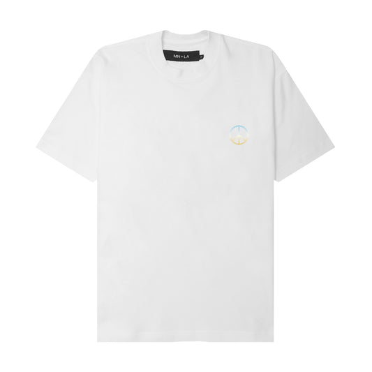 "CHAINS OF PEACE" TEE IN WHITE