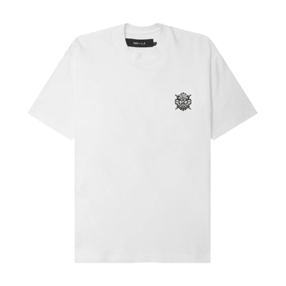 "DUAL WIELD" TEE IN WHITE