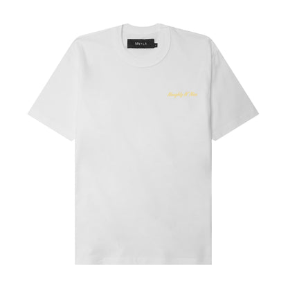 NAUGHTY N' NICE "SEXY TIME" TEE IN WHITE