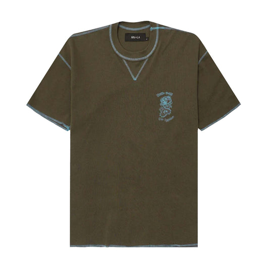 "YEAR OF THE DRAGON" MILITIA BOX TEE IN OLIVE