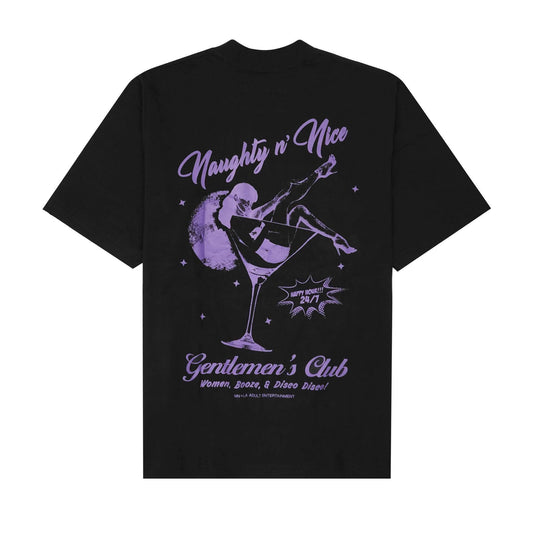 NAUGHTY N' NICE "HAPPY HOUR" TEE IN ANTHRACITE