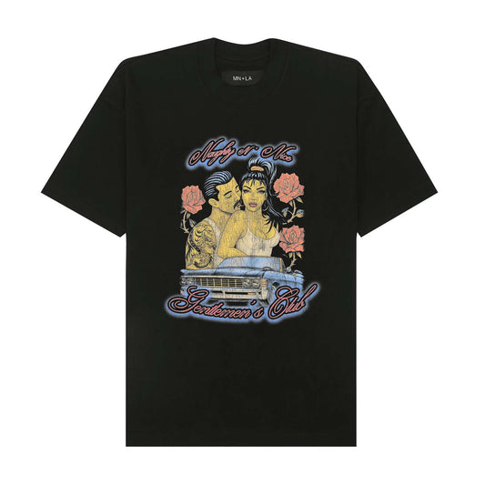 "EL ROMANTICO" TEE IN CAVIAR