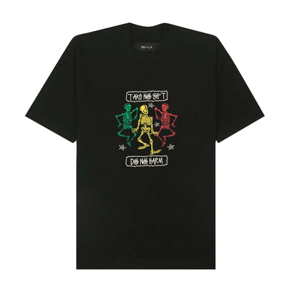 "TAKE NO SHIT" TEE IN CAVIAR