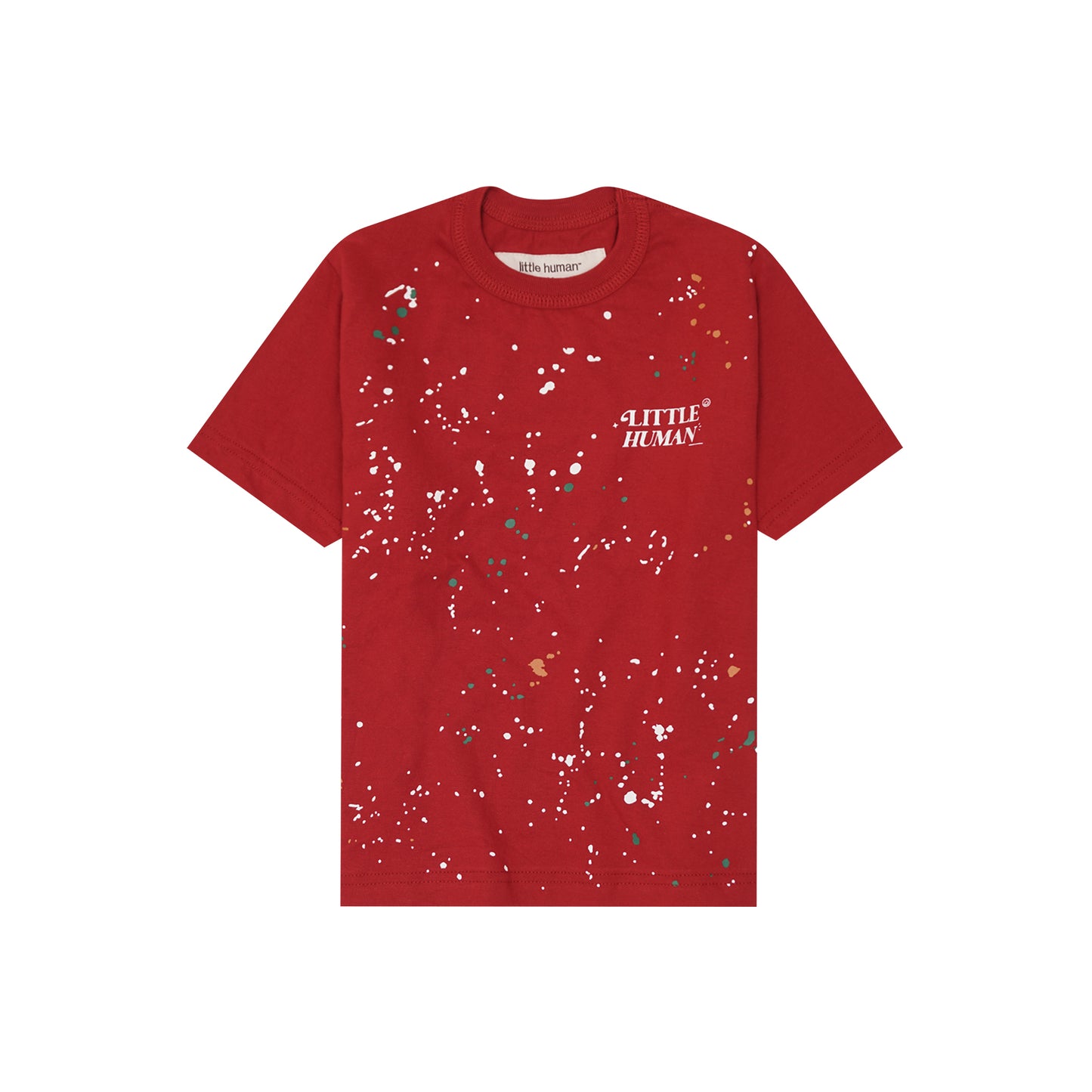 "PAINT SPLAT" LITTLE HUMAN™ TEE IN RARRI RED