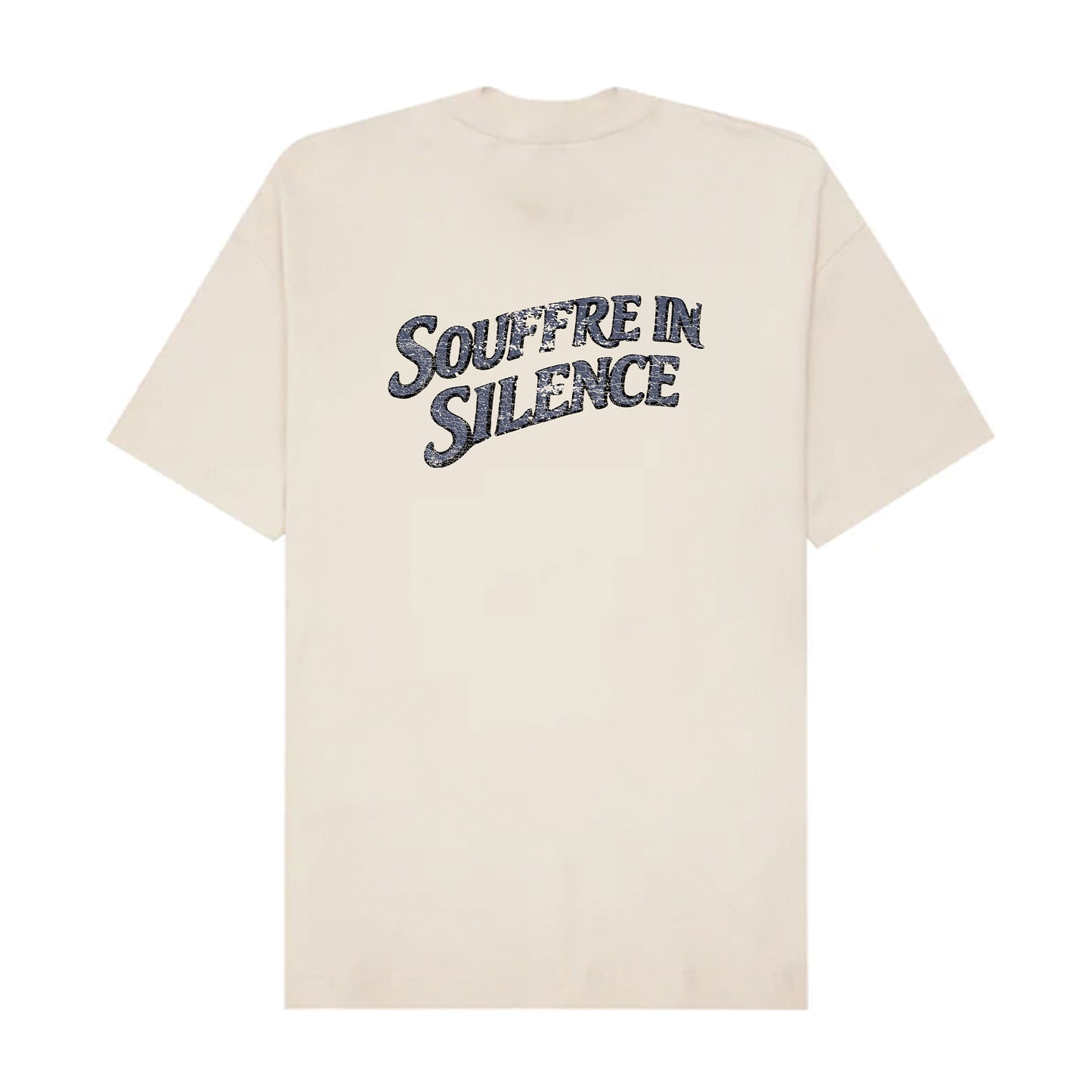 "SOUFFRE IN SILENCE" TEE IN OAT