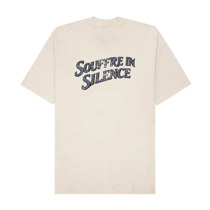 "SOUFFRE IN SILENCE" TEE IN OAT