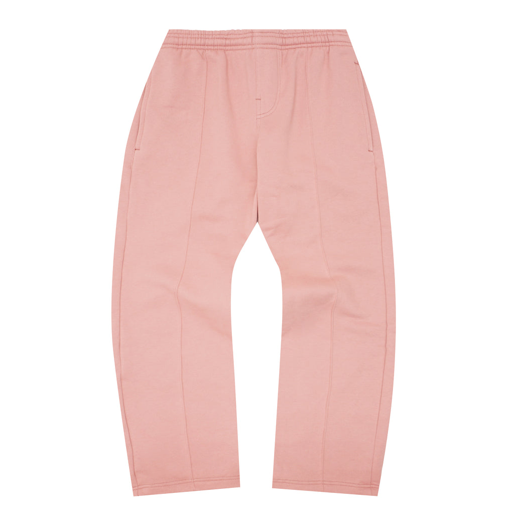 PLEATED WIDE LOUNGE PANTS IN ROSE QUARTZ – MN+LA