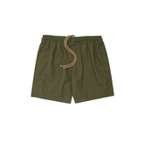 LINEN HOUSE SHORTS IN MOSS GREEN