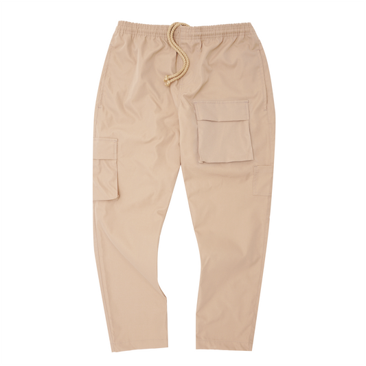 CHAMPAGNE  7 POCKET  TWILL LOUNGE PANTS