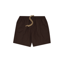 LINEN PLEATED HOUSE SHORTS IN WOOD
