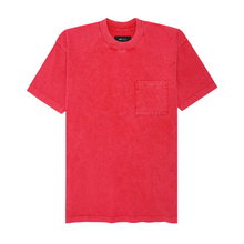 TATTERED VINTAGE ULTRA HEAVY CRIMSON OVERSIZED POCKET TEE