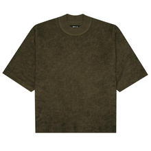 TOWEL TERRY MOCK NECK TEE V3 LITE IN OLIVE