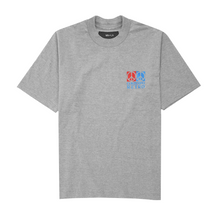 "CONTEMPO RETRO 2 PEACE" OVERSIZED TEE IN HEATHER GREY