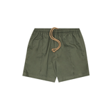 PLEATED HOUSE SHORTS IN MOSS GREEN