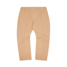 WAFFLE WEAVE PLEATED CROPPED PANTS IN WHEAT