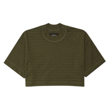 CROPPED MOCK NECK IN OLIVE