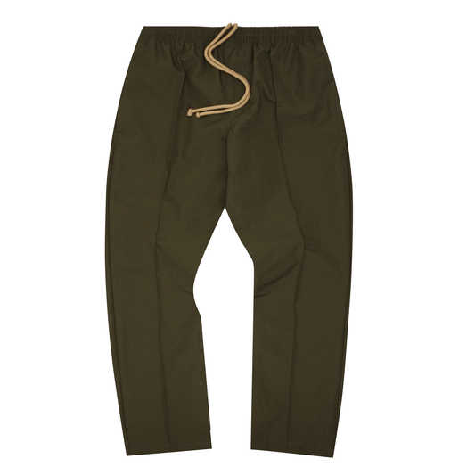 SHINOBI PLEATED LOUNGE PANTS IN OLIVE