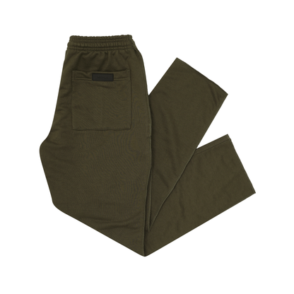 OLIVE FRENCH TERRY RAW FINISH LOUNGE PANTS
