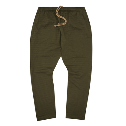 STRIPED PIQUE LOUNGE PANTS V2 IN OLIVE