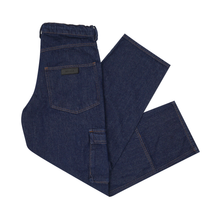 NAVY DENIM DOUBLE KNEE CHORE PANTS