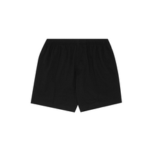 WAFFLE WEAVE PLEATED HOUSE SHORTS IN CAVIAR