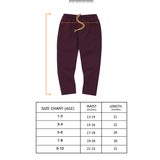 LITTLE HUMAN™ LOUNGE PANTS IN WINE