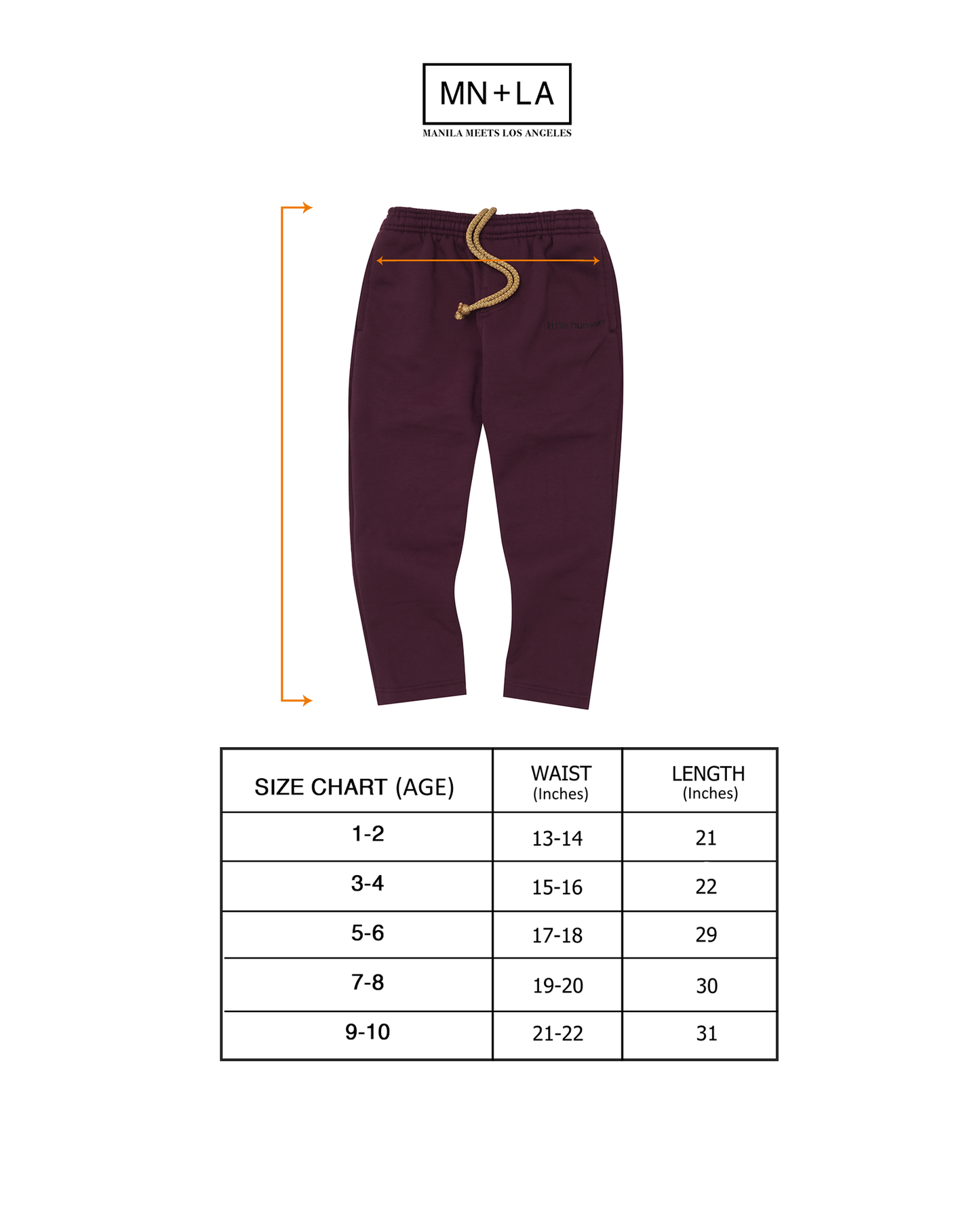 LITTLE HUMAN™ LOUNGE PANTS IN WINE