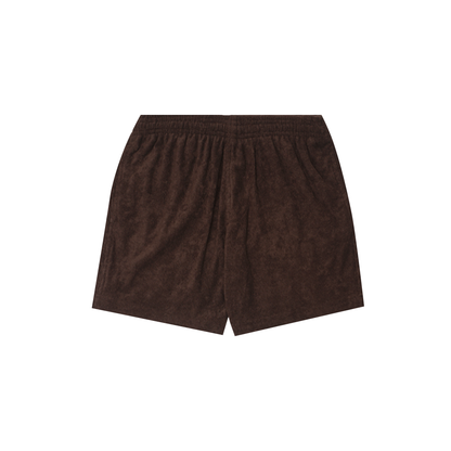 TOWEL TERRY HOUSE SHORTS IN WOOD