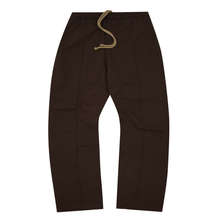 WAFFLE WEAVE PLEATED WIDE LOUNGE PANTS IN WOOD