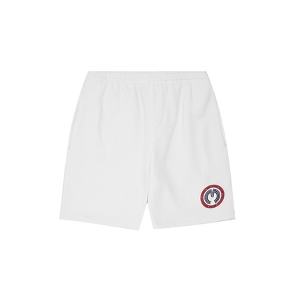 CONTEMPO RETRO "RING" SWEATSHORTS IN WHITE