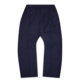 PLEATED WIDE CROPPED PANTS IN NAVY