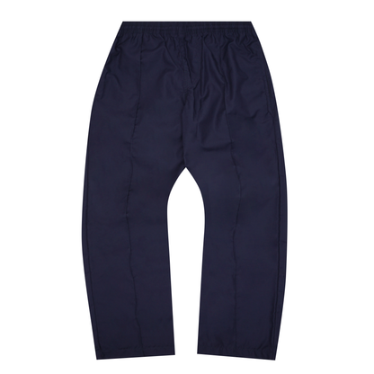 PLEATED WIDE CROPPED PANTS IN NAVY