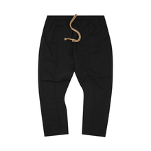 WAFFLE WEAVE PLEATED CROPPED PANTS IN ANTHRACITE