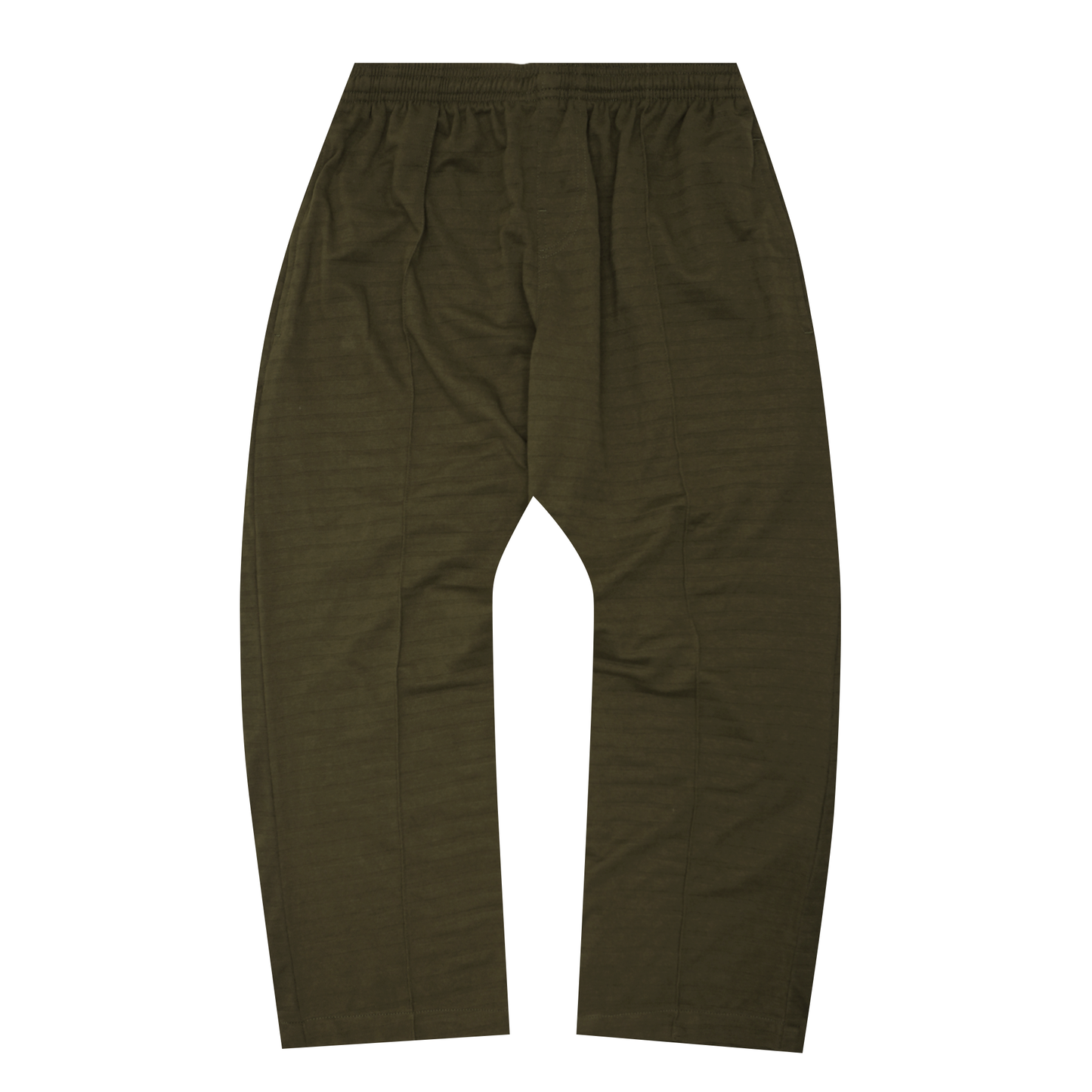 STRIPED PIQUE PLEATED ULTRA WIDE PANTS IN OLIVE
