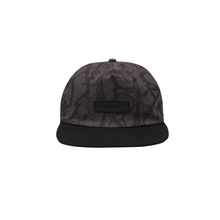 "VINES AND THORNS" 5 PANEL HEAVY TWILL HAT IN CHARCOAL GREY