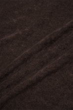 TOWEL TERRY MOCK NECK TEE IN WOOD