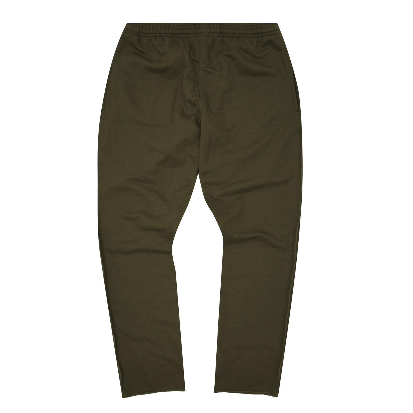 OLIVE FRENCH TERRY RAW FINISH LOUNGE PANTS