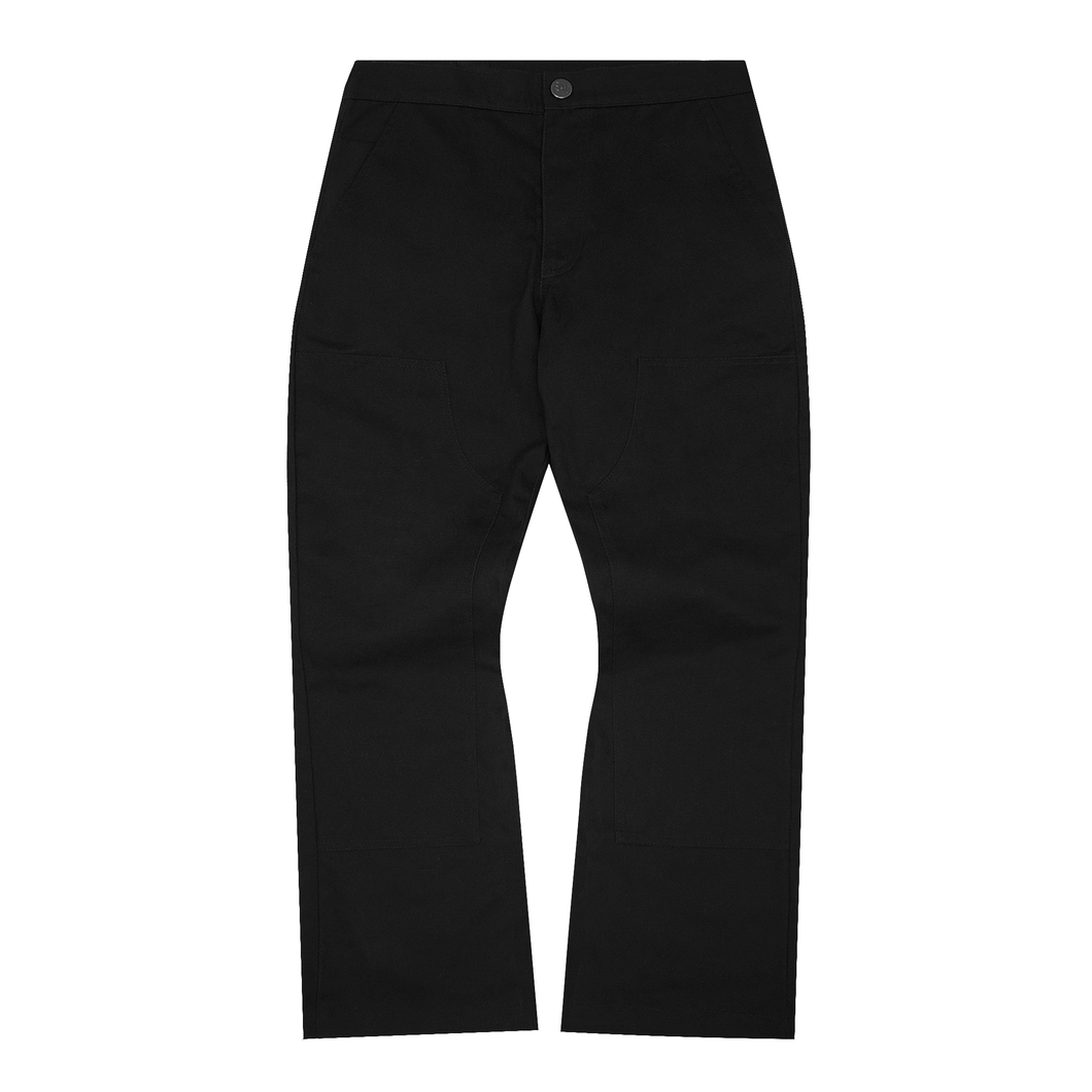 DOUBLE KNEE BOOTCUT PANTS IN ANTHRACITE