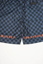 CHECKMATE MESH SHORTS IN PIGEON BLUE