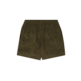 TOWEL TERRY HOUSE SHORTS IN OLIVE