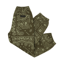 "PATCHWORK PAISLEY" SWEATPANTS IN OLIVE