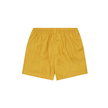 LINEN PLEATED HOUSE SHORTS IN MUSTARD