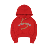 "VARSITY" LITTLE HUMAN™ HOODIE IN RARRI RED