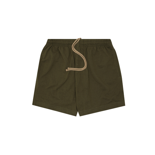 PIQUE HOUSE SHORTS IN OLIVE