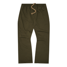 FRENCH TERRY BOOTCUT PANTS IN OLIVE